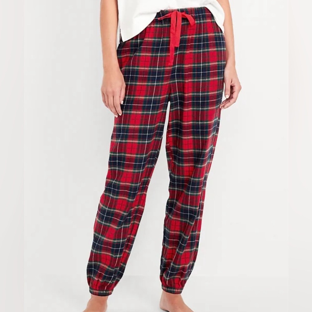 NWT Old Navy Plaid Pajama Pants w/ Fitted Ankle